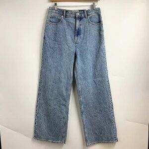 Everland Women's The Way High Wide Leg Organic Cotton Flare Jeans Size 29